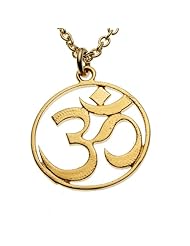 Delicate Om Gold-dipped Necklace on 18" Rolo Chain