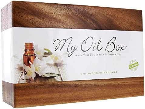 My Oil Box Acacia Essential Oil Box, 40 Compartment