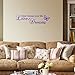 Witkey Small Size 622.5 Inch Don't Dream Your Life,Live Your Dreams - Vinyl Wall Decal Quote Graphic Design (purple)
