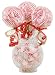 The Baby Bunch Glass Vase with 3 Lollipop Bodysuits and Peppermints - Red/White, 0-6 Months