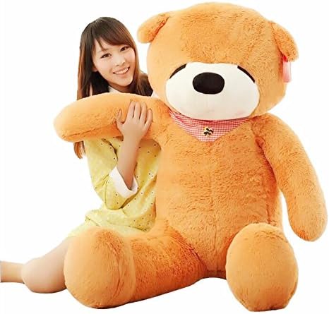 FESHIONER 100CM Giant Plush Stuffed Sleepy "light brown" Plush Soft Stuffed Animals Bear Huge Soft Toy Doll(100cm, brown)