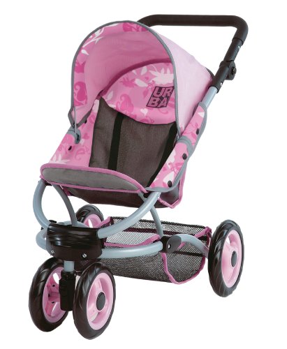 Coloma 11008 - Puppenbuggy Urban Pink mit 3 R&auml;dern, rosa und grau Preisvergleich