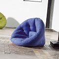 Futon Sessel in hell-blau