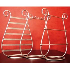 Necklace / Bracelet / Earring Holders (Set of 3) - Silver ~ Jewelry Stand / Display / Organizer ~ $6.49 Standard Shipping