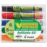 1 X BeGreen Dry Erase Marker, Assorted, Chisel, 5 per Pack