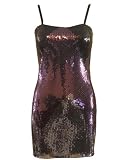 Clubwear Sequin Fitted Dress Black Purple Silver Sequin Wave Front