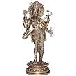 Hindu Goddess Saraswati Brass Statue 4 x 4 x 11.5 inches