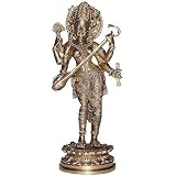 Hindu Goddess Saraswati Brass Statue