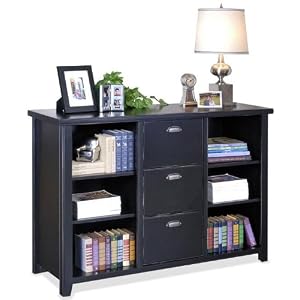 Kathy Ireland Tribeca Loft Filing Cabinet- TL504 (Black) (41H x 60W x 20D)