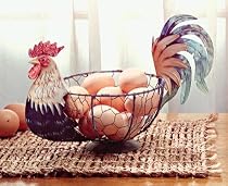 Rooster Tin Basket