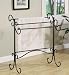 Freestanding towel rack in black finish