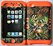 Cellphone Trendz (TM) Camo Deer on Silicone Skin for Apple ipod Touch iTouch 4G 4 Hybrid 2 in 1 Rubber Cover Hard Case-Orange
