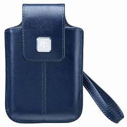 BlackBerry Leather Tote for BlackBerry Storm 9530 (Dark Blue)