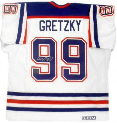 Buy Wayne Gretzky Edmonton Oilers Autographed White CCM Jersey by Sports Images