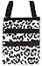 World Traveler Leopard Print Cross Body Bag, Snow Leopard and Black