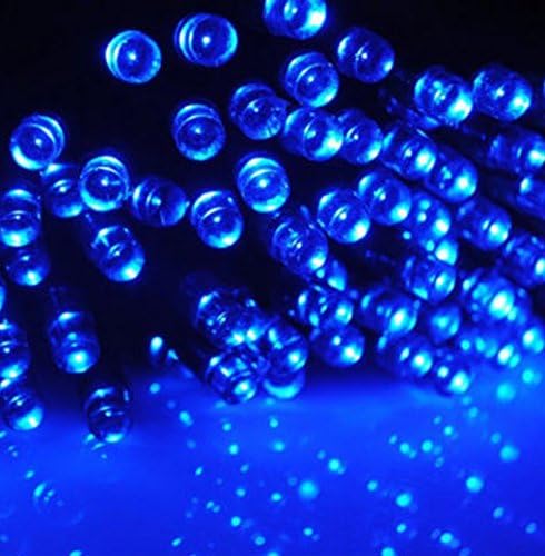 GoFurther Solar Powered LED String Lights Waterproof 55ft 100 LED 8 Modes Blue Fairy Lights For Outdoor, Indoor, Gardens, Lawn, Patio, Christmas, Weddings, Parties