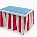 Fun Express Striped Table Skirt, Red/White, 14 Feet x 29 Inches