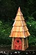 Storybook Hobbit Bird House with Redwood Stained Door, Handcrafted in the USA