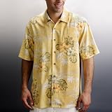 Kokomo Men's Hawaiian Print Short Sleeve Silk Camp Shirt
