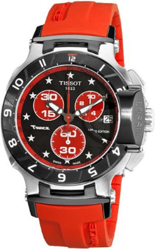Tissot Men's T0484172705102 Nicky Hayden Limited Edition Black and Red Dial Watch