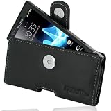 PDair P01 Black Leather Case for Sony Xperia P