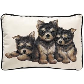 Yorkshire Terrier Puppies Pillow