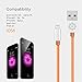 F-color Lightning to USB Data Sync Cable for iPhone 6(4.7) Plus(5.5) 5C 5S 5, iPad Air mini 4th Generation, iPod Touch 5th Generation Nano 7th, Orange