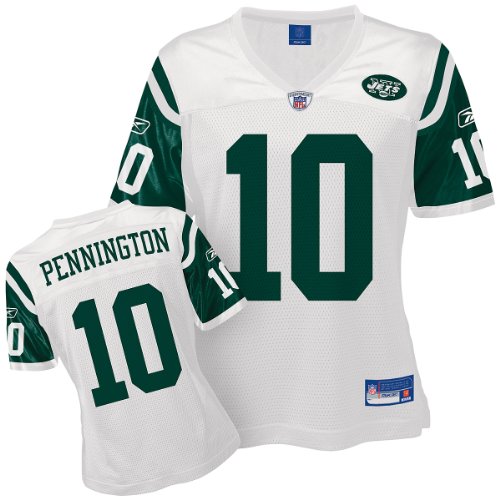 Reebok New York Jets Chad Pennington Women's Replica White Jersey Extra Large