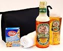 Geburtstagsgeschenke f&uuml;r M&auml;nner Set FEIERABEND mit Bierduschgel und Bierschaumbad sowie Waschtasche und Handtuch als Ostergeschenke Set handverpackt