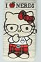 Loungefly The Hello Kitty Nerd Canvas Hinge Wallet,Accessories for Women, One Size,White
