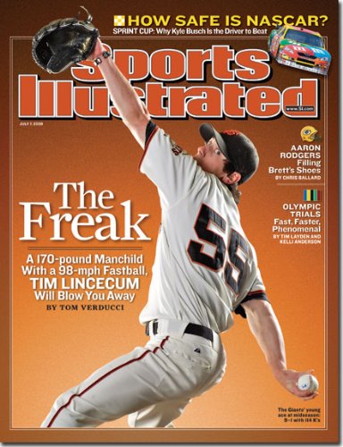 Tim Lincecum San Francisco Giants (Sports Illustrated Magazine - July 2008)