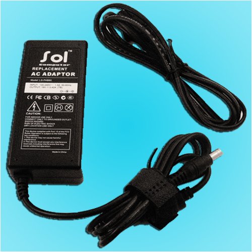 SOL COMPUTER 65W Heavy-Duty AC Adapter for Asus G1, G1S, G1SN, G50, G50V