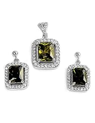 Sterling Silver Sets With Cubic Zirconia
