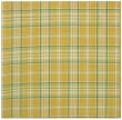 Durable Flat Weave 100% Cotton Yellow Plaid Tablecloth 60x60 Inches