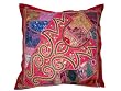 Vintage Sari Patchwork Rose Moti Bead Embroidered Floor Cushion Covers 24"