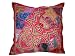 Vintage Sari Patchwork Rose Moti Bead Embroidered Floor Cushion Covers 24"