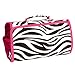Zebra Hot Pink Makeup Cosmetic Bag Case Large