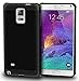rooCASE Galaxy Note 4 Case, Slim Fit [Exec Tough] Hybrid PC/TPU Armor Case Cover for Samsung Galaxy Note 4, Granite Black