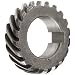 Boston Gear H2420R Plain Helical Gear, 45 Degree Helix, 14.5 Degree Pressure Angle, 0.500 Bore, 24 Pitch, 20 Teeth, Steel, RH