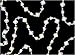 Clear Iridescent Diamond Shaped Beaded Christmas Garland 9'