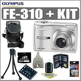 cheap Olympus FE 310 8MP 5X 2.5 in. LCD Digital Camera Silver + Kit