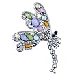 Swarovski Crystal Flying Colorful Dragonfly Animal Brooches And Pins