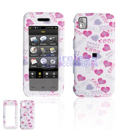 Samsung M800 Cell Phone Heart Design Protective Case Faceplate Cover