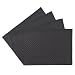 Benson Mills Allegro Faux Leather Placemat, Black, Set of 4