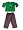 Mis Tee V-Us - Toddler Boys Long Sleeved Pant Set, Green, Red, Blue (Size 2T)