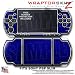 Carbon Fiber Blue and Chrome WraptorSkinz Skin and Screen Protector Kit fits Sony PSP Slim