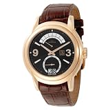 ESQ by Movado Men's 7301234 Quest Brown Crocodile Grained Leather Strap Black Dial Watch