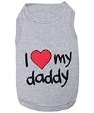 Parisian Pet I Love Daddy Dog T-Shirt, Small