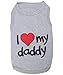 Parisian Pet I Love Daddy Dog T-Shirt, XL