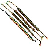 Rasta Handmade Woven Bracelets - Made in Peru - Sold in a Set of 4